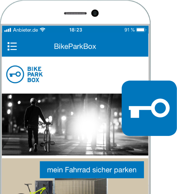 BikeParkBox App Beispielbild für die BikeParkBox App