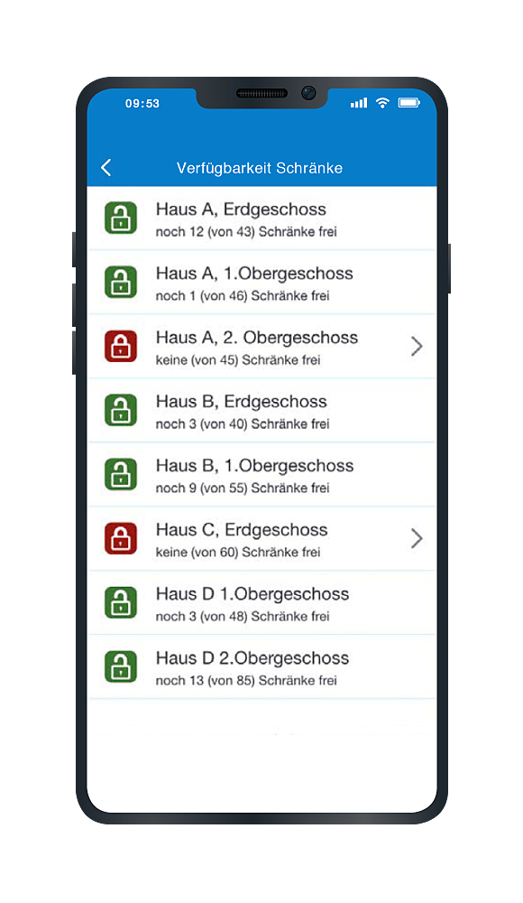 Schrankschloss App Beispielbild für die Schrankschloss App