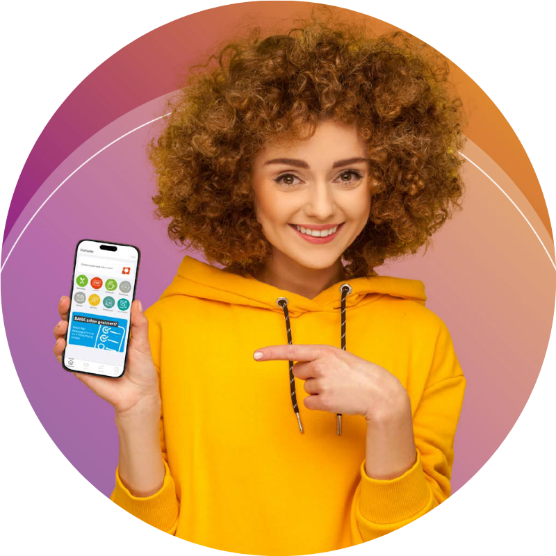 Junge Frau mit Smartphone