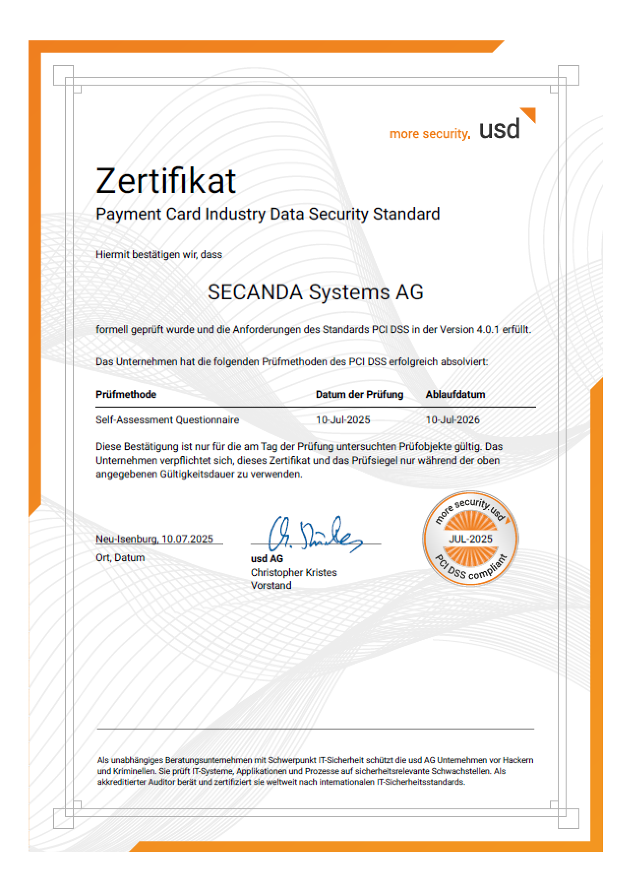 Payment Card Industry Data Security Standard (PCI DSS)