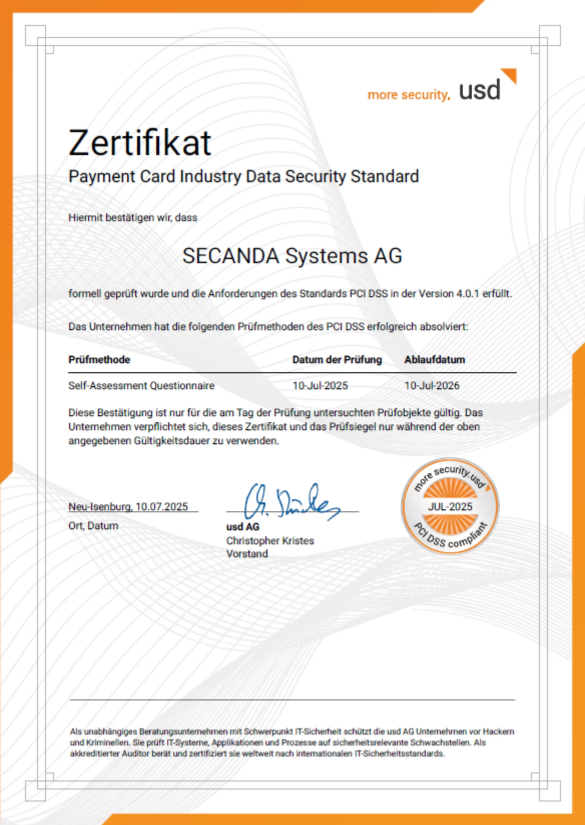Payment Card Industry Data Security Standard (PCI DSS)
